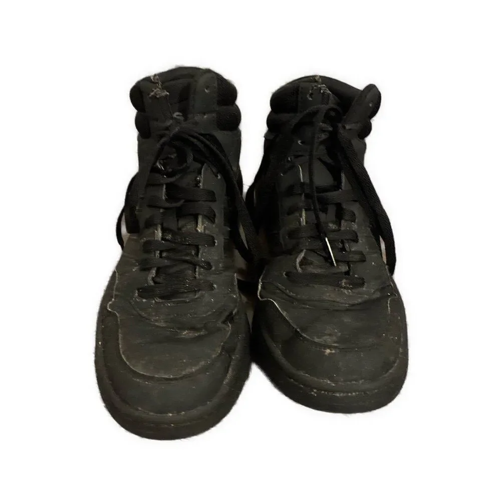 adidas mens high top sneakers solid black 8